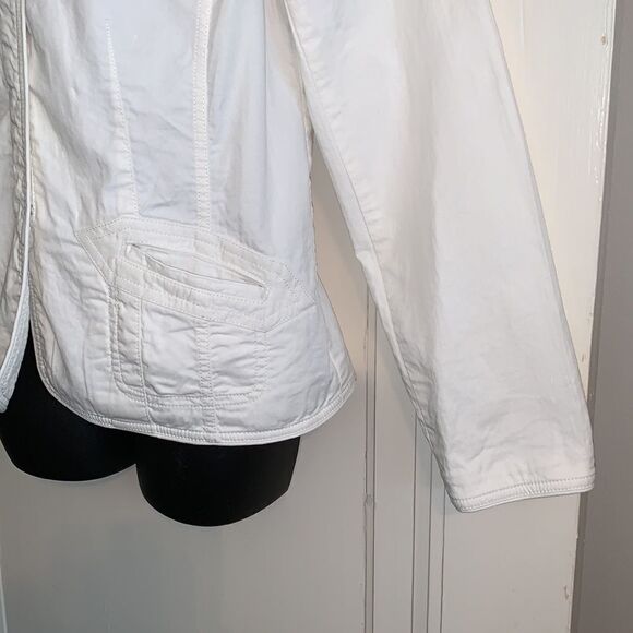 Off white Nehru collar cotton jacket‎ - Picture 3 of 12